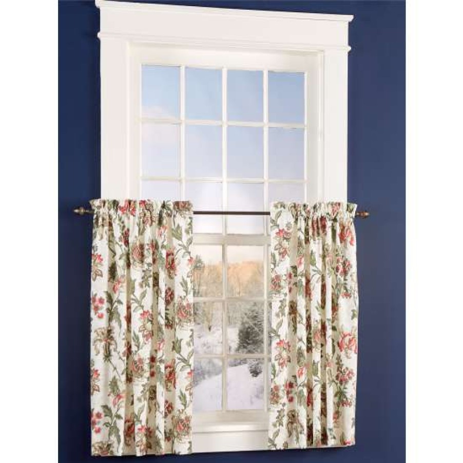 Curtains & Drapes * | Best Reviews Of Vermont Country Store Jacobean Garden Rod Pocket Tiers