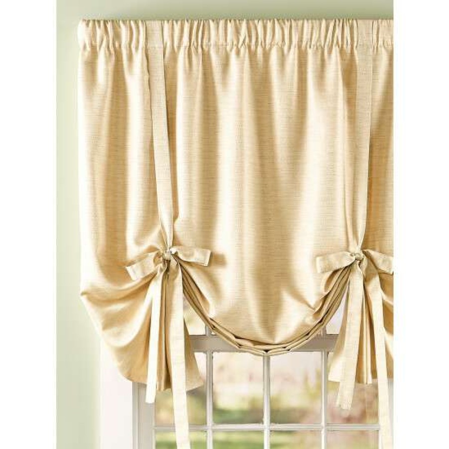 Valances * | Deals Vermont Country Store Westminster Estate Lined Rod Pocket Tie-Up Valance