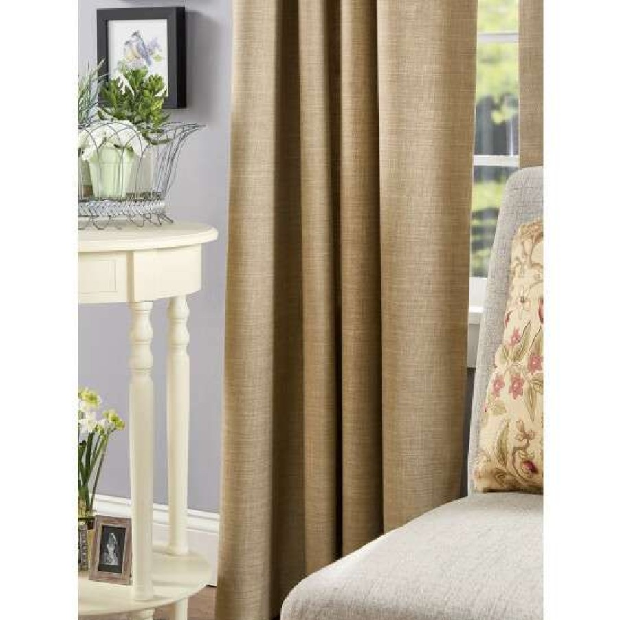 Curtains & Drapes * | Deals Vermont Country Store Soft Tweed Lined Rod Pocket Curtains