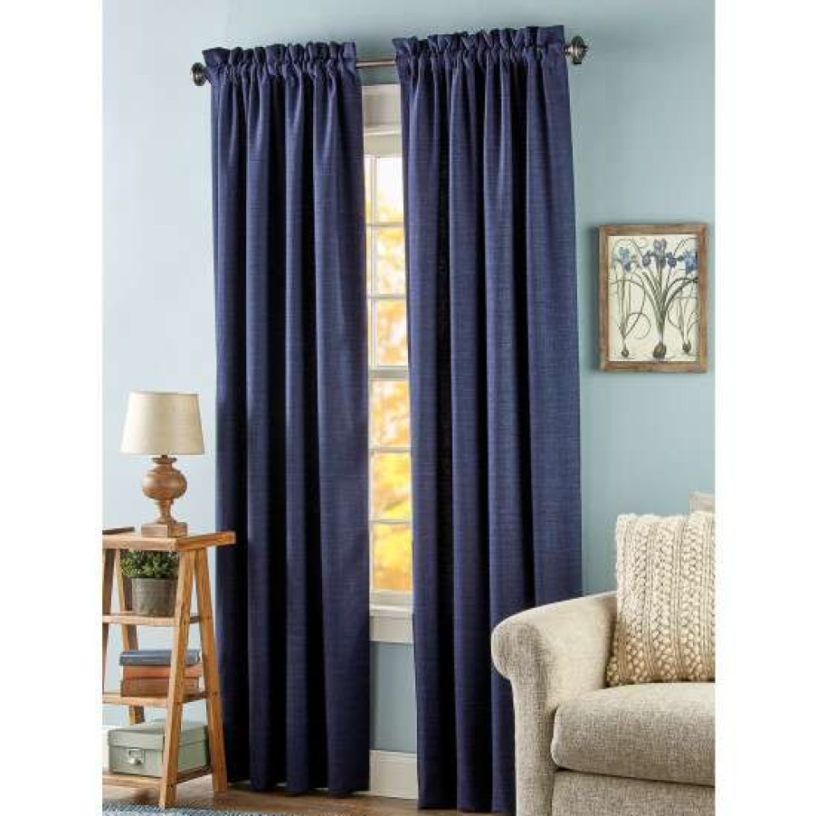 Curtains & Drapes * | Deals Vermont Country Store Soft Tweed Lined Rod Pocket Curtains