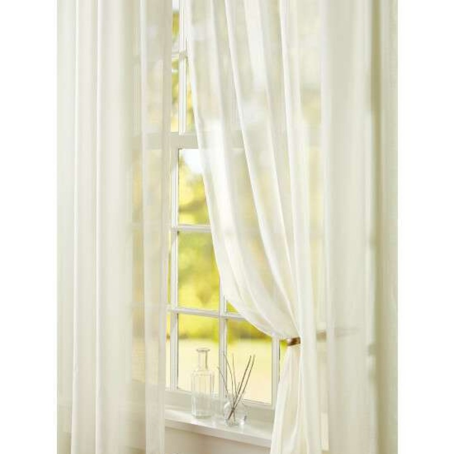 Curtains & Drapes * | Budget Vermont Country Store Cotton Voile Semi-Sheer Rod Pocket Curtains Or Tiers