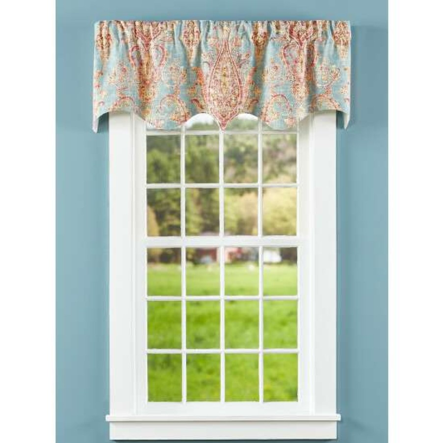 Valances * | Budget Vermont Country Store Maybelle Lined Rod Pocket Scalloped Valance