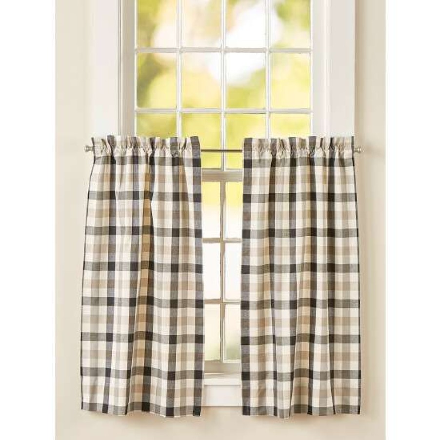 Curtains & Drapes * | Hot Sale Vermont Country Store Homestead Check Rod Pocket Tiers