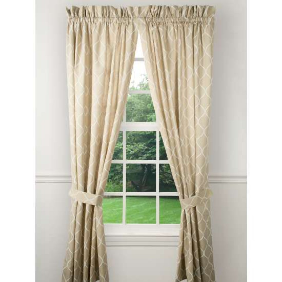 Curtains & Drapes * | Best Reviews Of Vermont Country Store Landgrove Lattice Rod Pocket Curtains