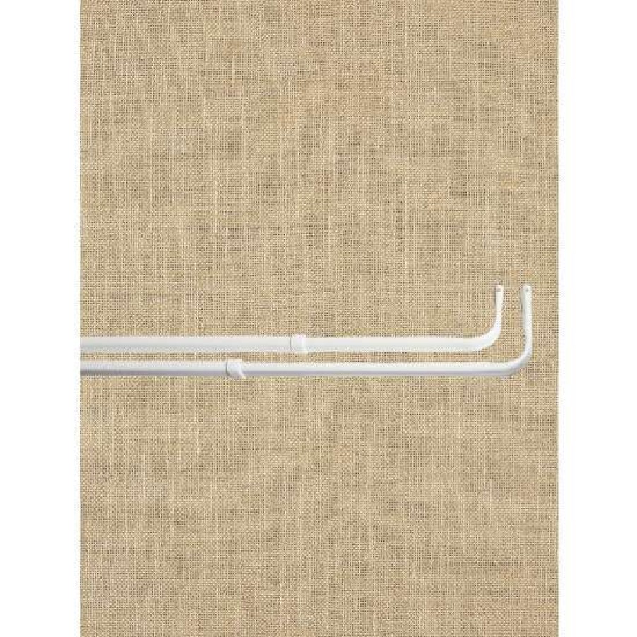 Curtain Rods & Accessories * | Top 10 Vermont Country Store Double Wraparound Return Curtain Rod, 3/4 Inch White