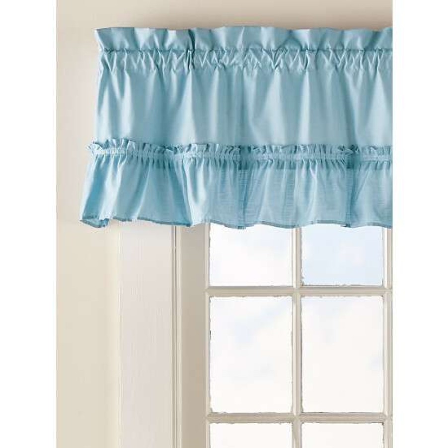 Valances * | Buy Vermont Country Store Carolyn'S Colorful Rod Pocket Ruffled Valance