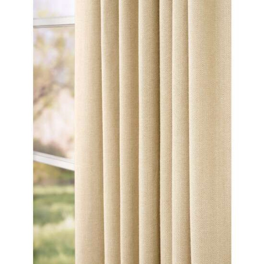 Curtains & Drapes * | Cheapest Vermont Country Store Soft Chevron Lined Rod Pocket Short Panel With Back Tabs