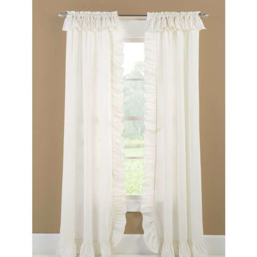 Curtains & Drapes * | Wholesale Vermont Country Store Wide Ruffles Rod Pocket Curtains