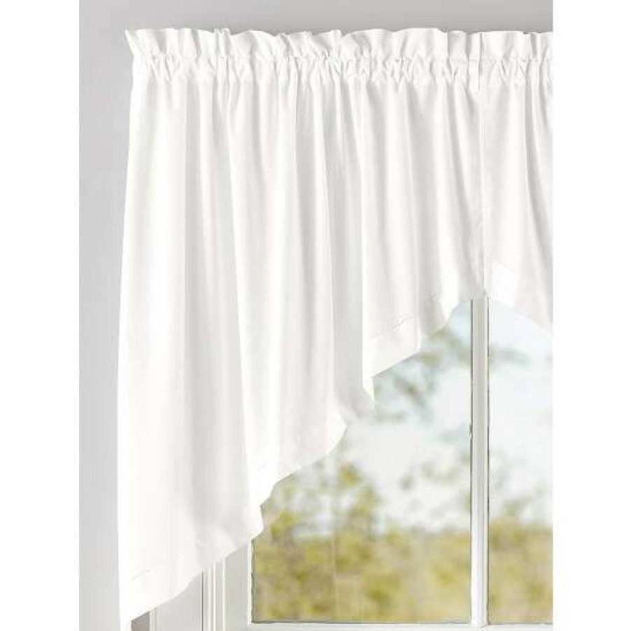 Valances * | Cheapest Vermont Country Store Classic Hemstitch Rod Pocket Swag Pair