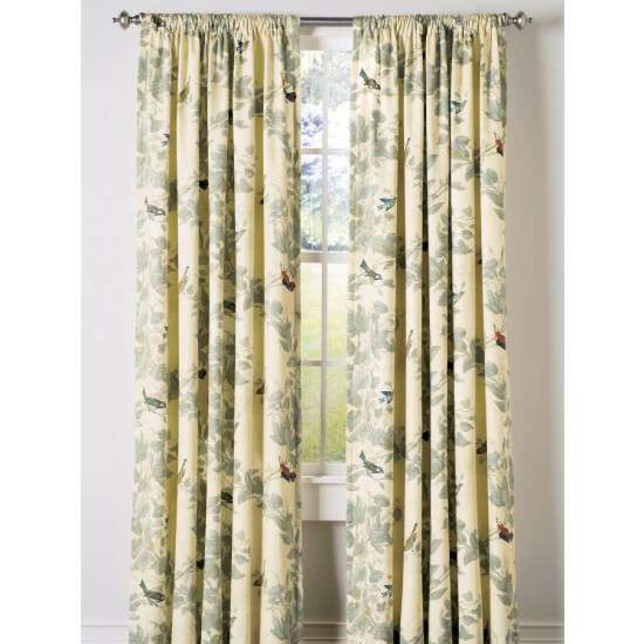 Curtains & Drapes * | Wholesale Vermont Country Store Aviary Rod Pocket Curtains