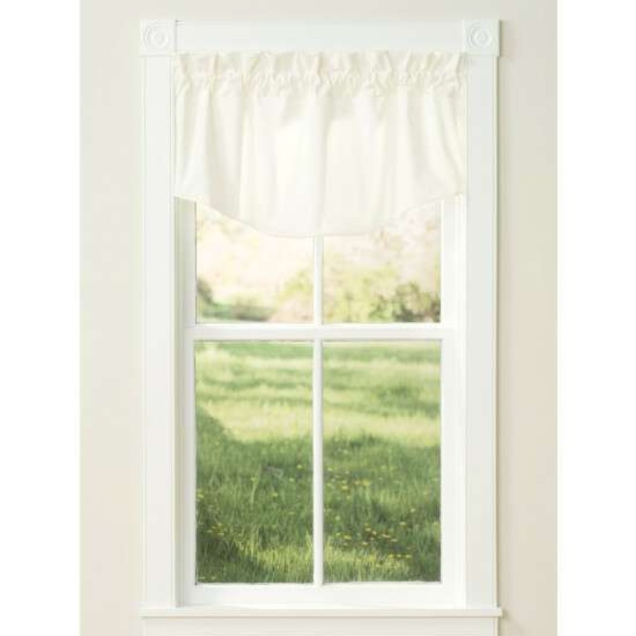 Valances * | Cheapest Vermont Country Store Jane'S Plain And Simple Rod Pocket Tapered Valance