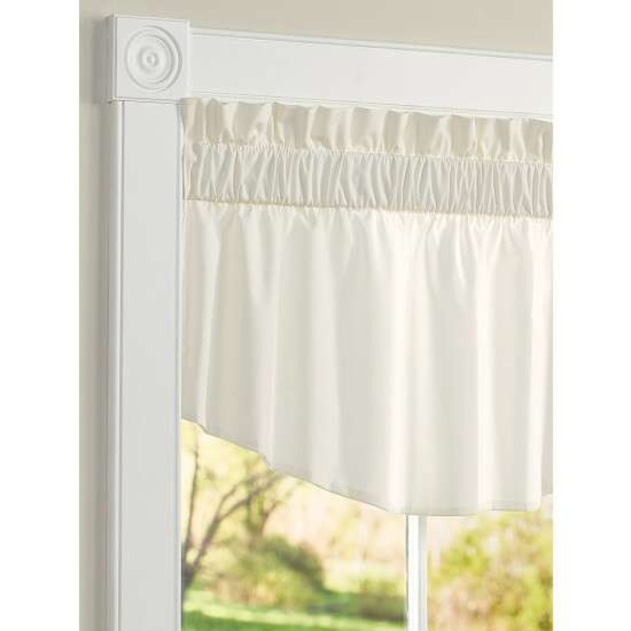 Valances * | Cheapest Vermont Country Store Jane'S Plain And Simple Rod Pocket Tapered Valance