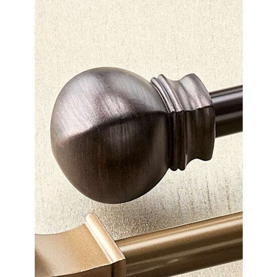 Curtain Rods & Accessories * | Best Deal Vermont Country Store Vogue Ball Finial Curtain Rod, 5/8 Inch Espresso