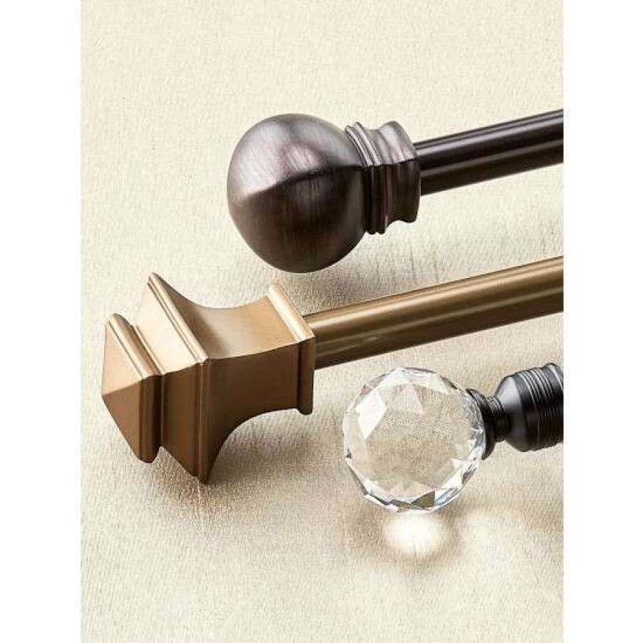 Curtain Rods & Accessories * | Best Deal Vermont Country Store Vogue Ball Finial Curtain Rod, 5/8 Inch Espresso