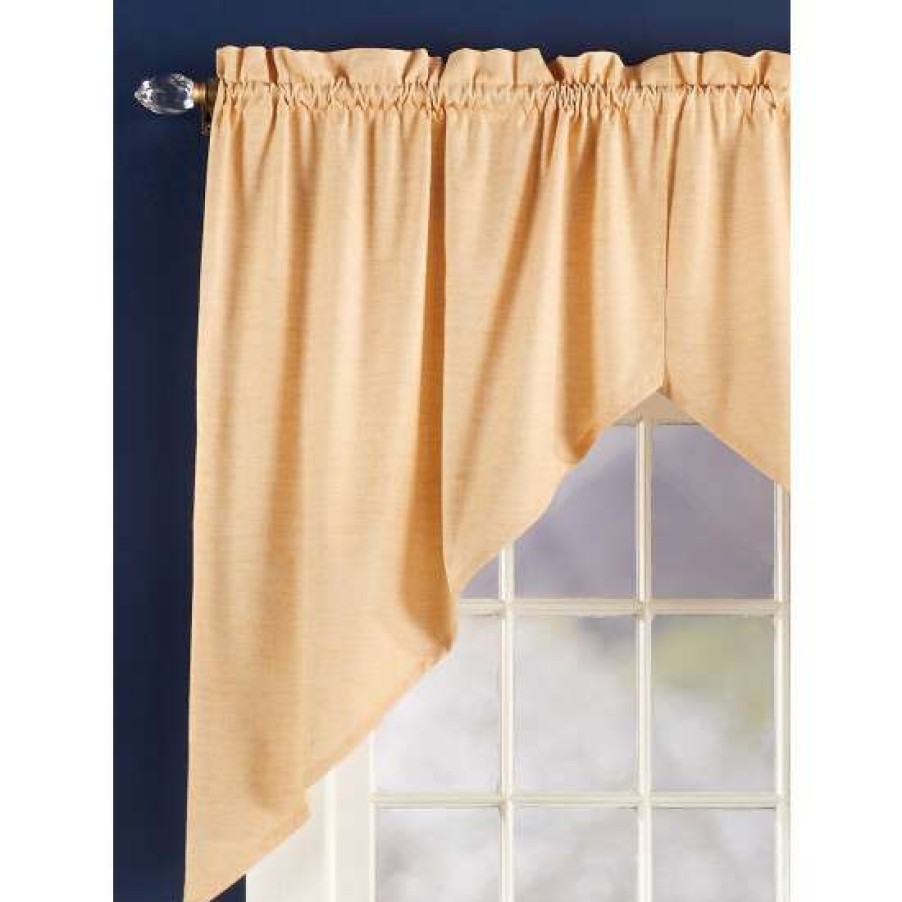 Valances * | Discount Vermont Country Store Mill Brook Rod Pocket Swag Pair