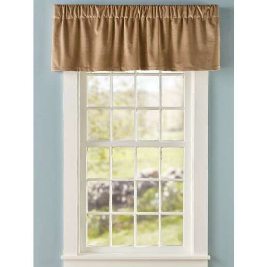 Valances * | Budget Vermont Country Store Queenfield Velvet Rod Pocket Tailored Valance