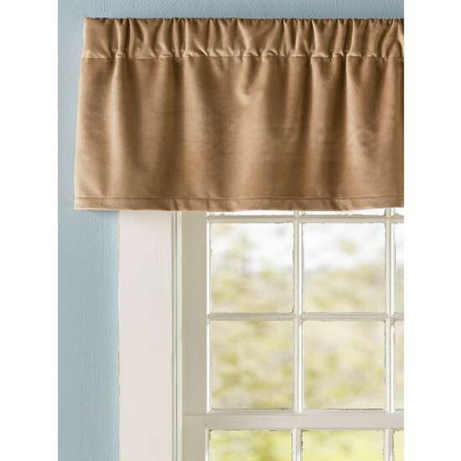 Valances * | Budget Vermont Country Store Queenfield Velvet Rod Pocket Tailored Valance