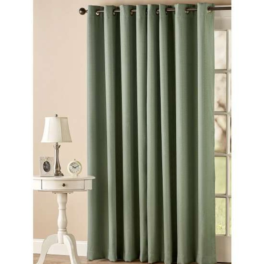 Curtains & Drapes * | Wholesale Vermont Country Store Hudson Dot Room-Darkening Grommet Top Patio Panel