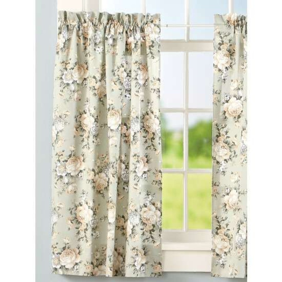 Curtains & Drapes * | Promo Vermont Country Store Tapestry Rose Rod Pocket Tiers