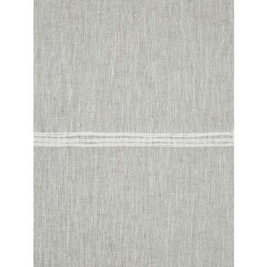 Curtains & Drapes * | Best Deal Vermont Country Store Chenille Stripe Sheer Rod Pocket Panel With Back Tabs