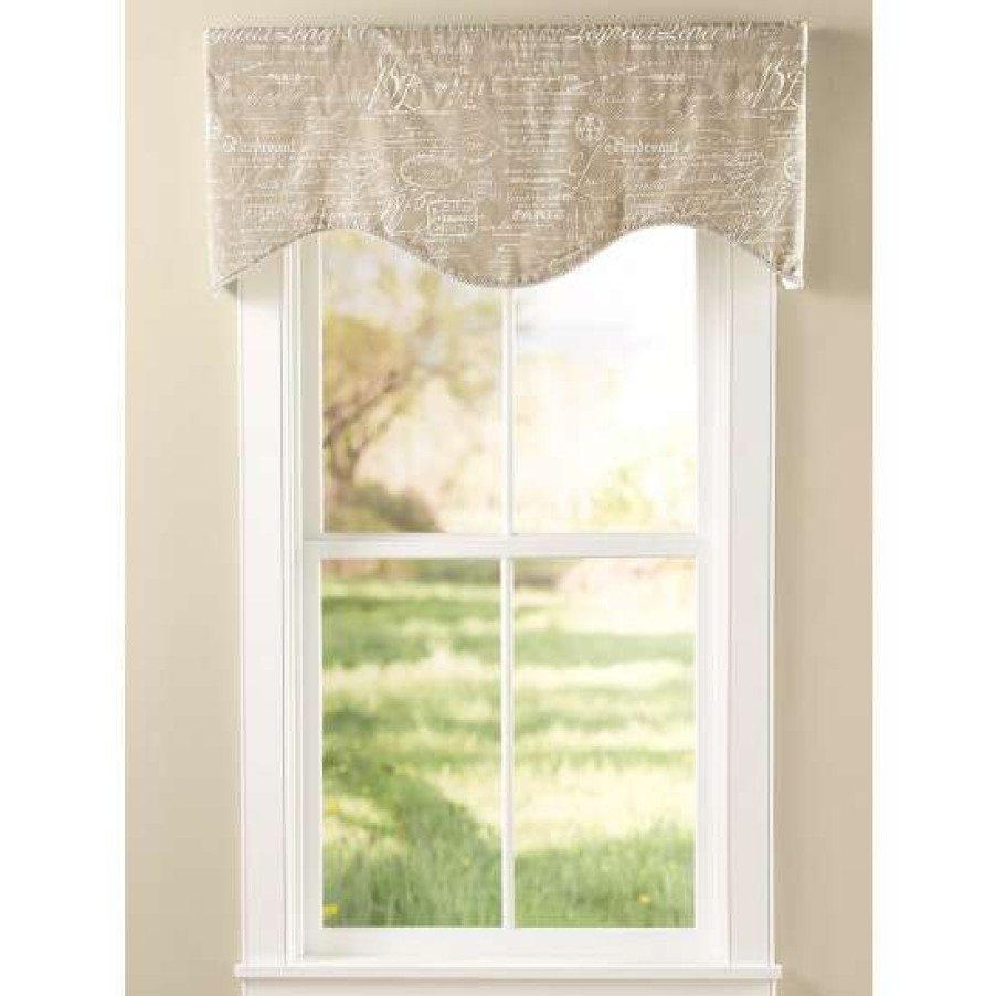 Valances * | Cheap Vermont Country Store Parisian Note Lined Rod Pocket Scalloped Valance