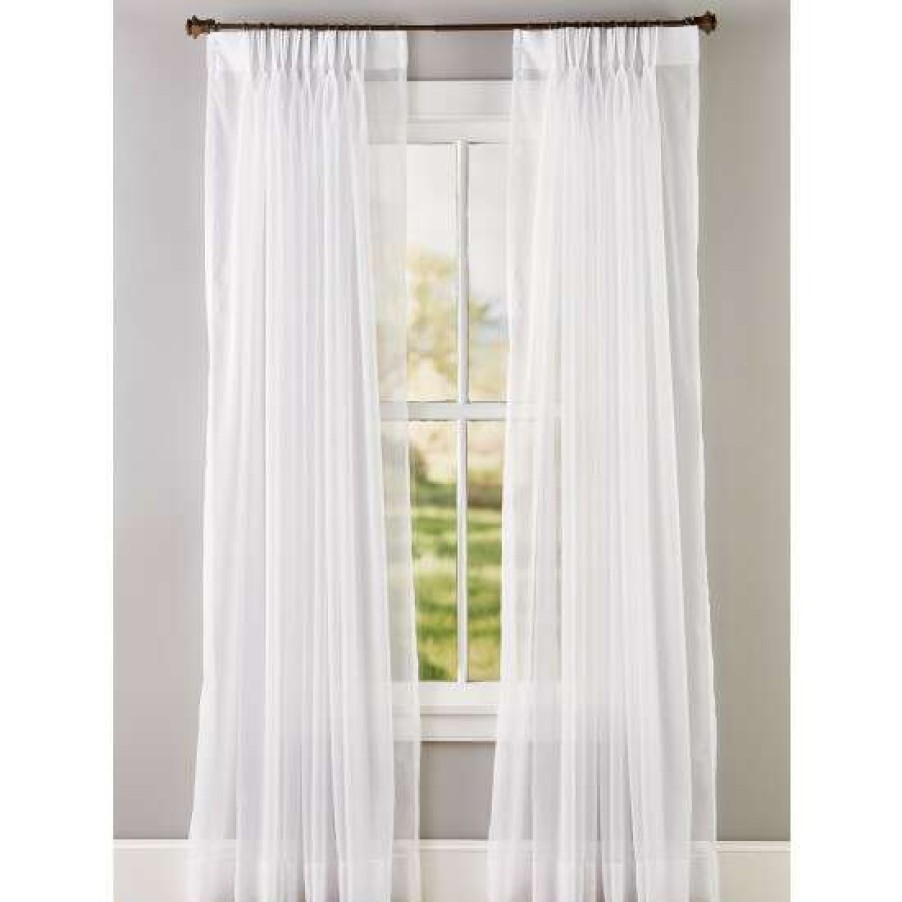 Curtains & Drapes * | Budget Vermont Country Store Classic Sheers 96 Inch And 144 Inch Pinch Pleat Curtains