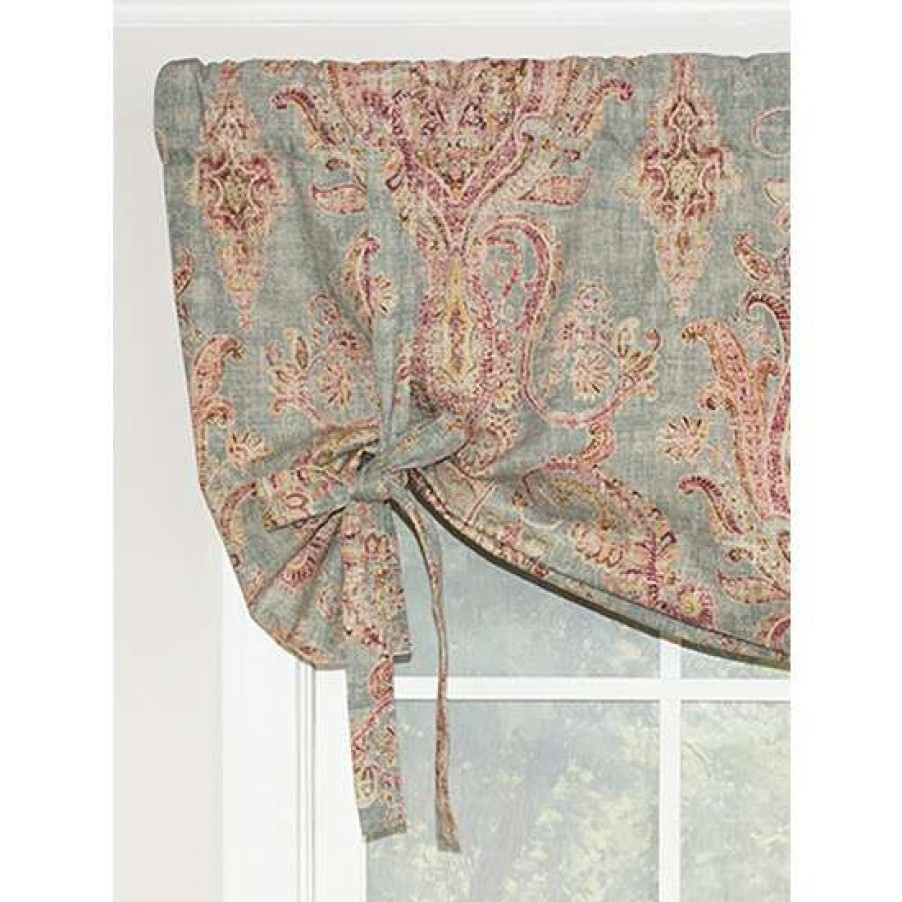 Valances * | Buy Vermont Country Store Maybelle Linen Rod Pocket Tie-Up Valance