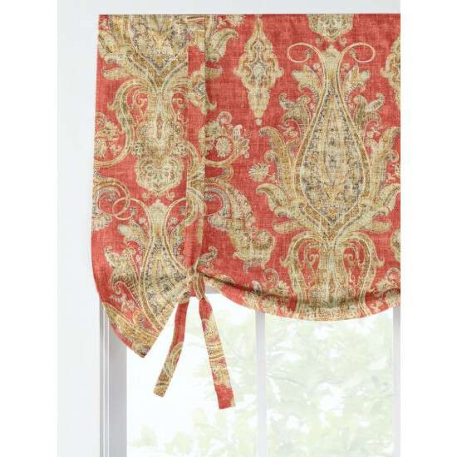 Valances * | Buy Vermont Country Store Maybelle Linen Rod Pocket Tie-Up Valance