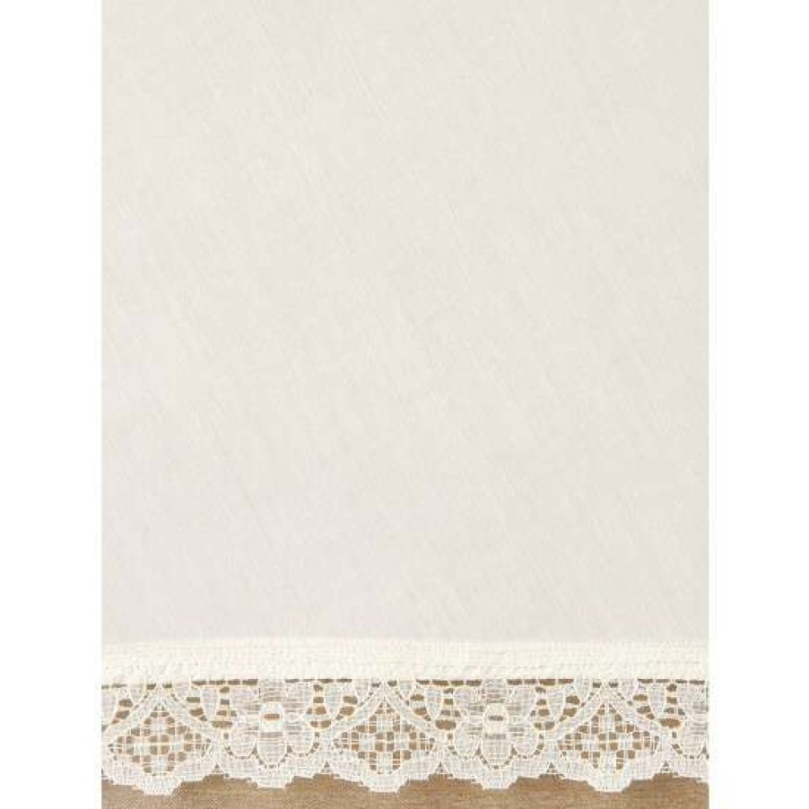 Curtains & Drapes * | New Vermont Country Store Jane'S Lace Rod Pocket Tiers