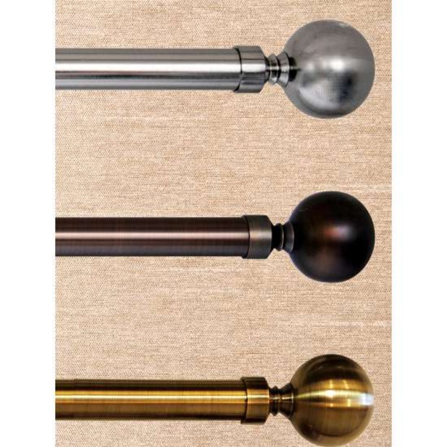 Curtain Rods & Accessories * | Wholesale Vermont Country Store Classic Ball Finial Curtain Rod, 1 Inch