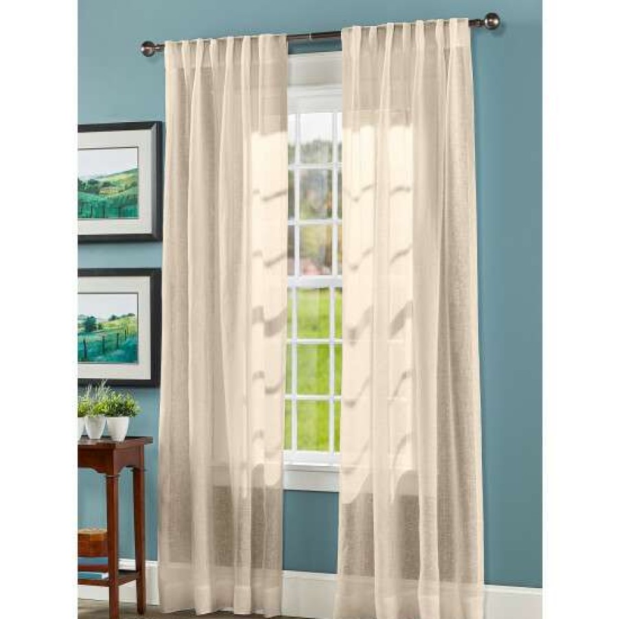 Curtains & Drapes * | Promo Vermont Country Store Pure Linen Rod Pocket Panel With Back Tabs