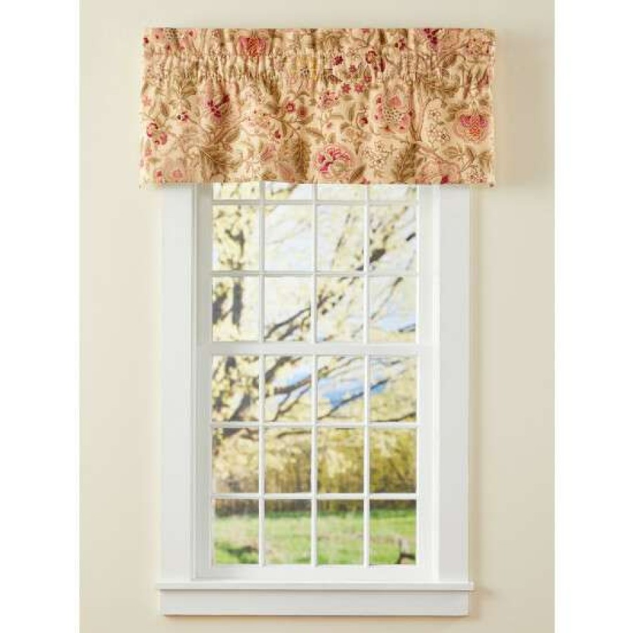 Valances * | Cheapest Vermont Country Store Hatfield Floral Rod Pocket Tailored Valance