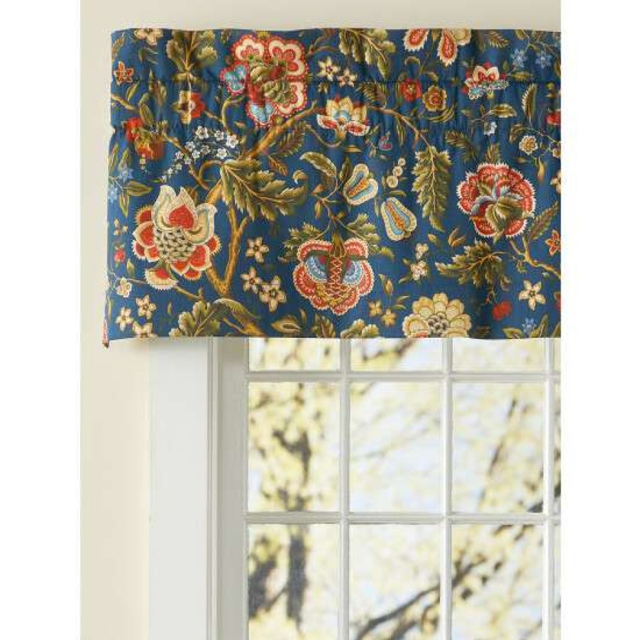 Valances * | Cheapest Vermont Country Store Hatfield Floral Rod Pocket Tailored Valance