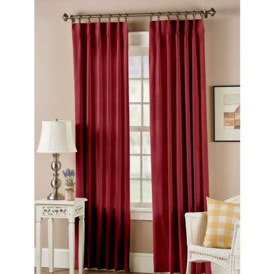 Curtains & Drapes * | Budget Vermont Country Store Solid Cotton Duck Pinch Pleat Curtains