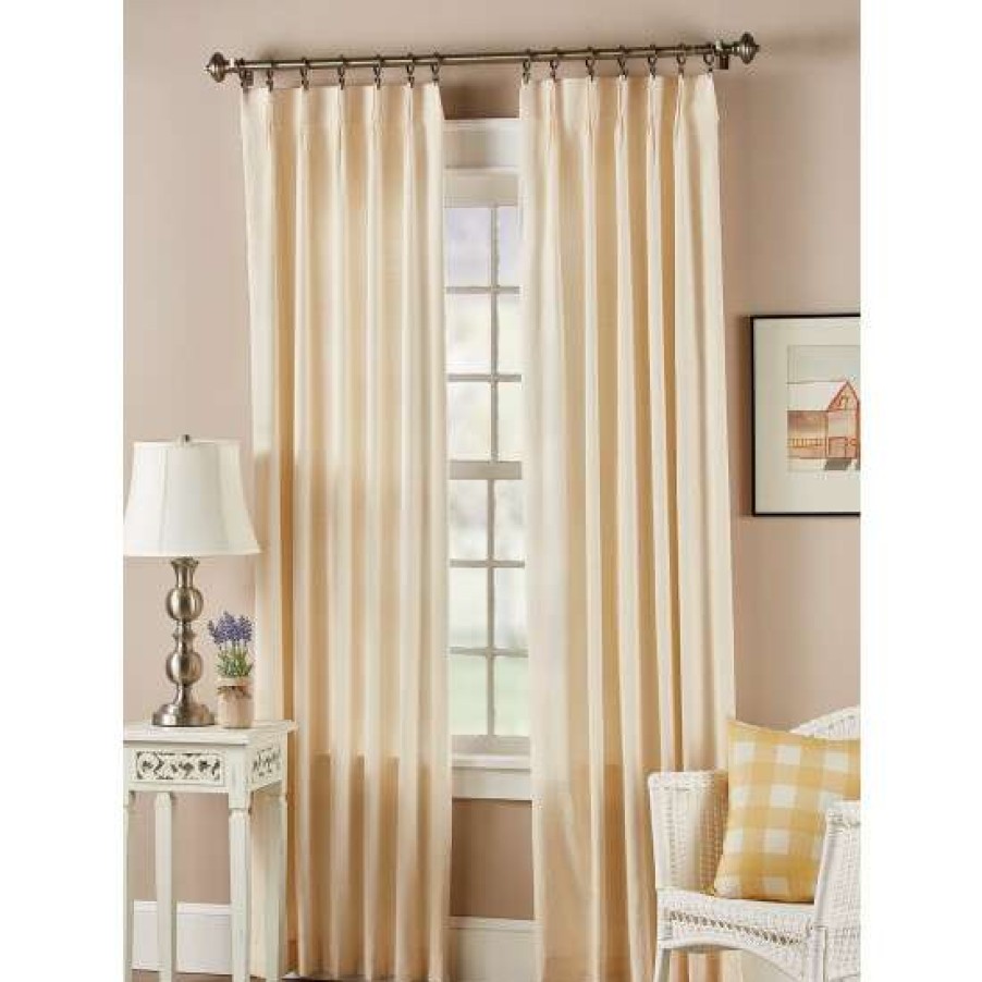 Curtains & Drapes * | Budget Vermont Country Store Solid Cotton Duck Pinch Pleat Curtains