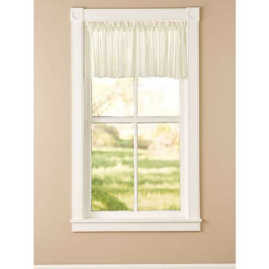 Valances * | New Vermont Country Store Sandy Semi-Sheer Rod Pocket Insert Valance