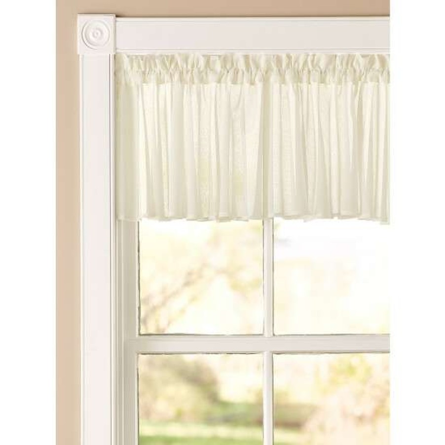 Valances * | New Vermont Country Store Sandy Semi-Sheer Rod Pocket Insert Valance