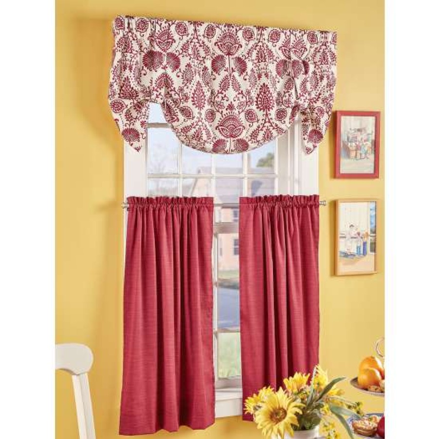 Curtains & Drapes * | Best Deal Vermont Country Store Solid Cotton Duck Rod Pocket Tiers