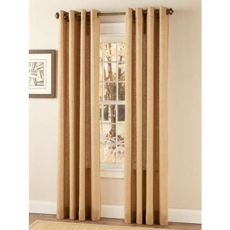 Curtains & Drapes * | Best Reviews Of Vermont Country Store Lined Sheer Linen Grommet Top Panel