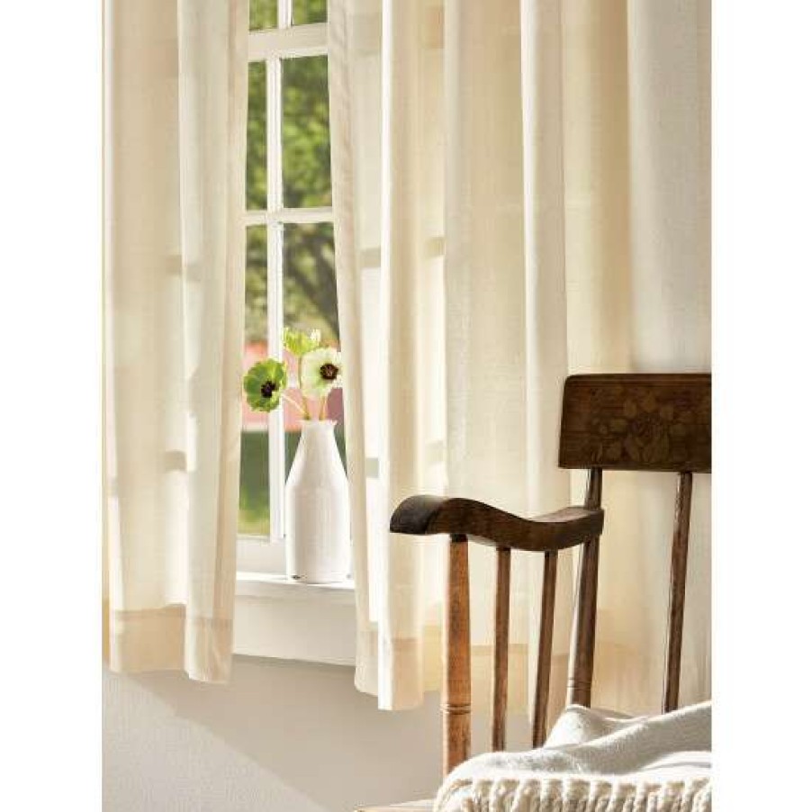 Curtains & Drapes * | Best Sale Vermont Country Store Pure Rod Pocket Curtains Muslin