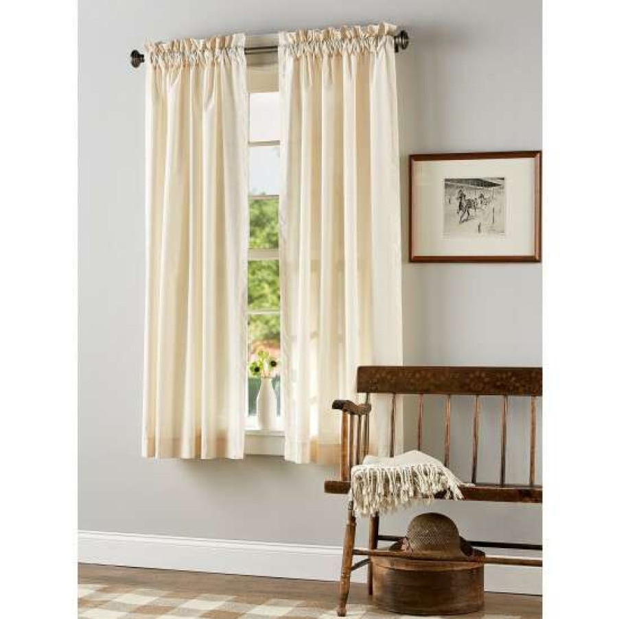 Curtains & Drapes * | Best Sale Vermont Country Store Pure Rod Pocket Curtains Muslin