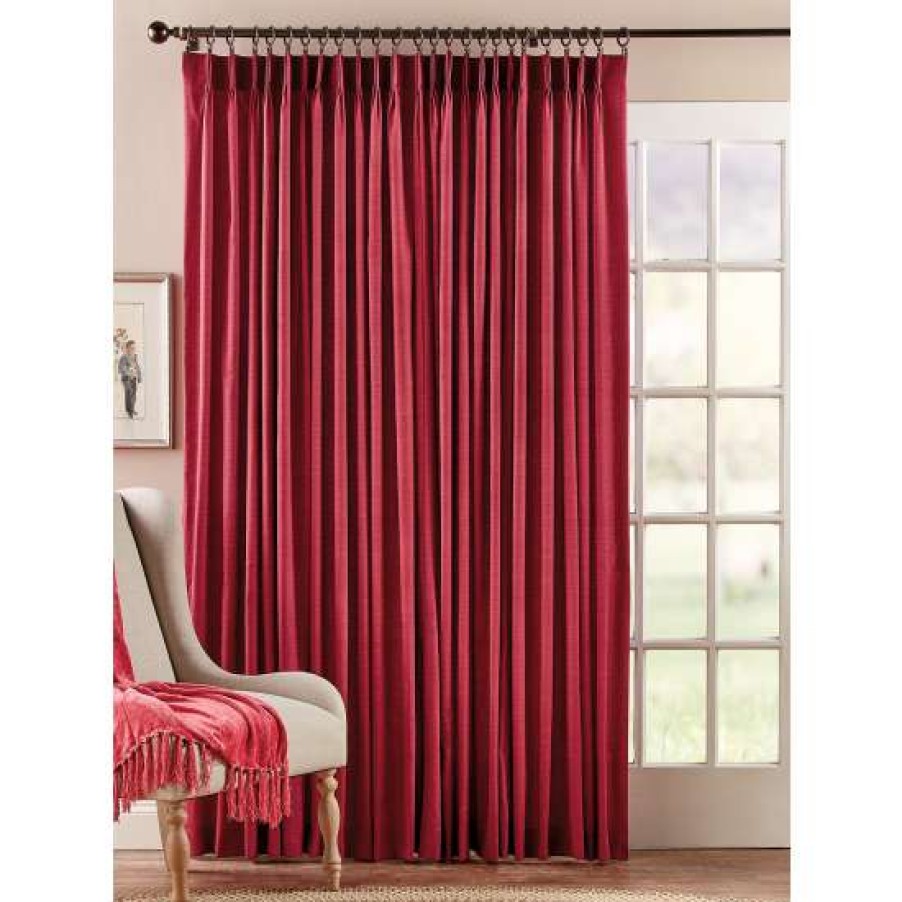 Curtains & Drapes * | Coupon Vermont Country Store Solid Cotton Duck Pinch Pleat Patio Panel