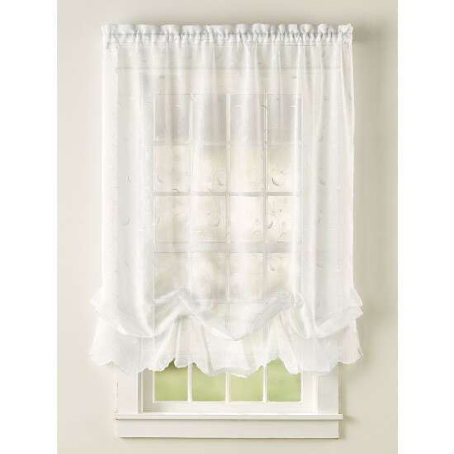 Valances * | Cheap Vermont Country Store Hathaway Sheers Rod Pocket Balloon Panel