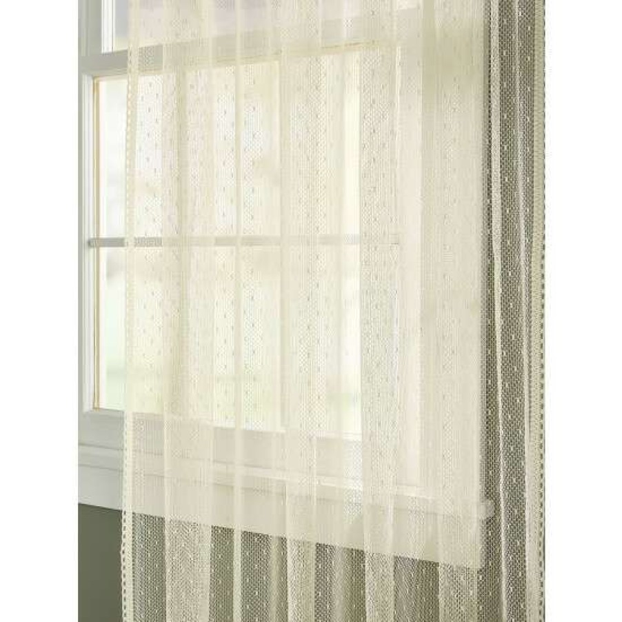 Curtains & Drapes * | Wholesale Vermont Country Store Point D'Esprit Rod Pocket Sheer Curtain Panel