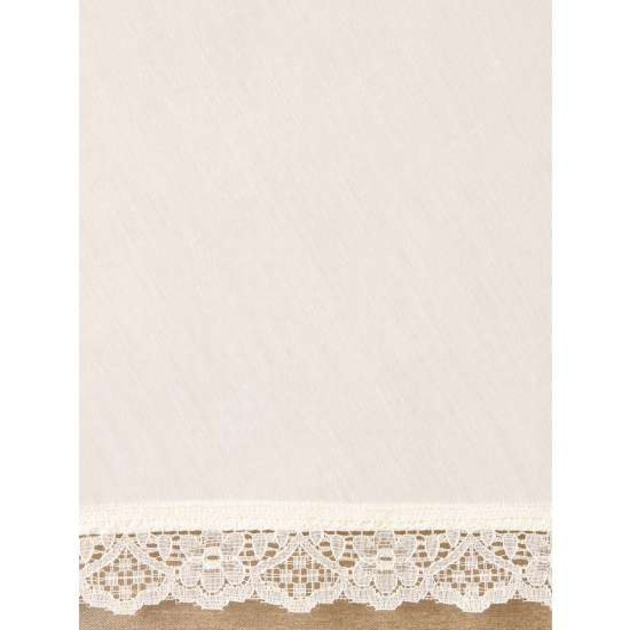 Valances * | Budget Vermont Country Store Jane'S Lace Rod Pocket Swag Pair