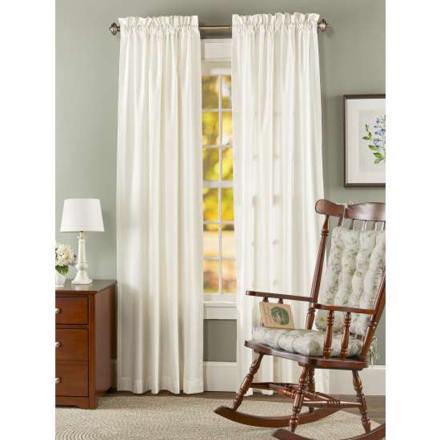 Curtains & Drapes * | New Vermont Country Store Jane'S Plain And Simple Rod Pocket Curtains