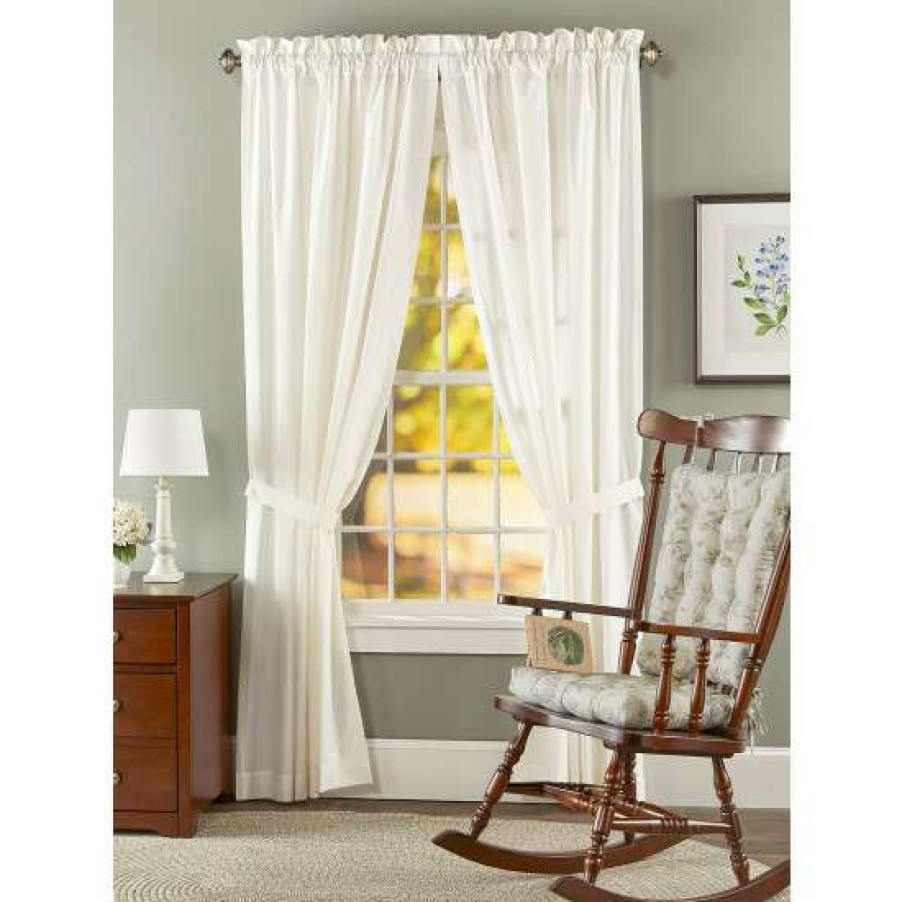 Curtains & Drapes * | New Vermont Country Store Jane'S Plain And Simple Rod Pocket Curtains