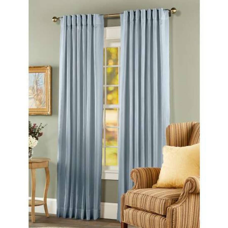 Curtains & Drapes * | Promo Vermont Country Store Linen Blend Lined Rod Pocket Panel With Back Tabs