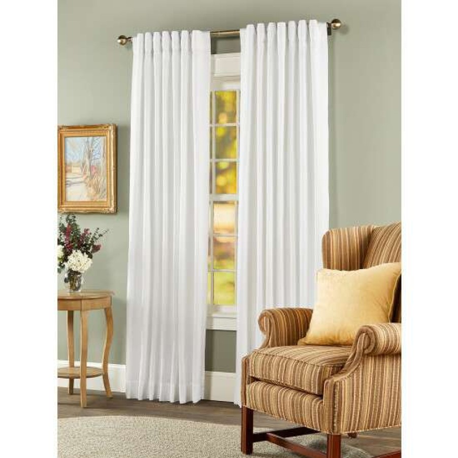 Curtains & Drapes * | Promo Vermont Country Store Linen Blend Lined Rod Pocket Panel With Back Tabs