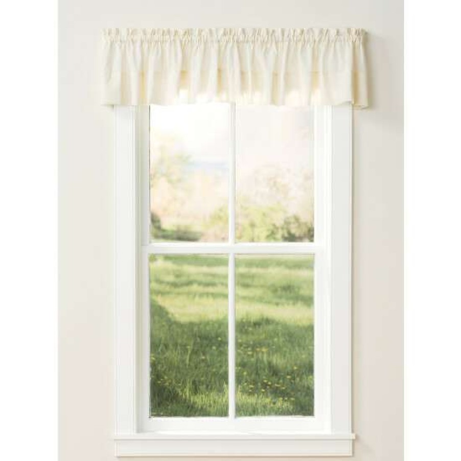 Valances * | New Vermont Country Store Striped Semi-Sheer Rod Pocket Tailored Valance